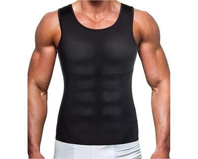 Pull On closure  Hand Wash Only  Instant slim mens body shaper