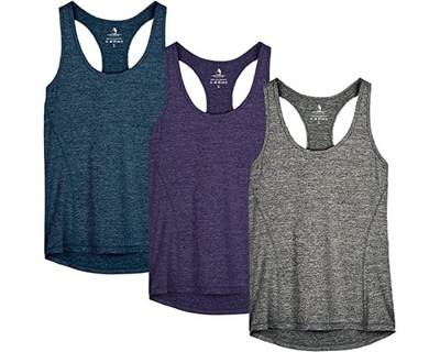 Icyzone Workout Tank Tops for Women - Racerback Athletic Yoga Tops, Running Exercise Gym